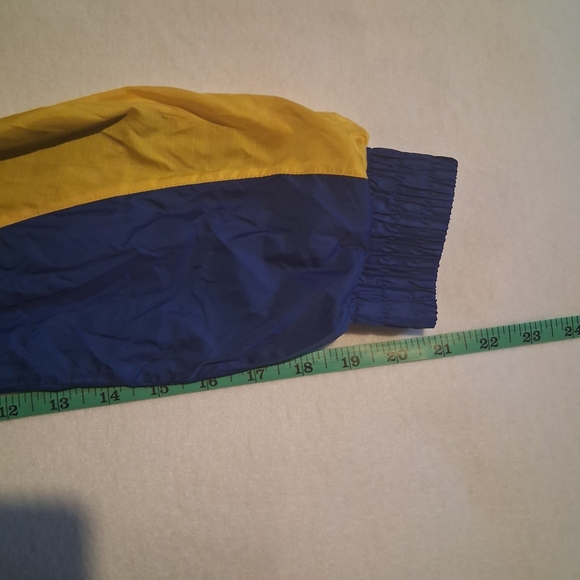 Jordan Boys Small Retro Full Zip Windbreaker Jacket Blue Yellow 23 - Picture 12 of 12